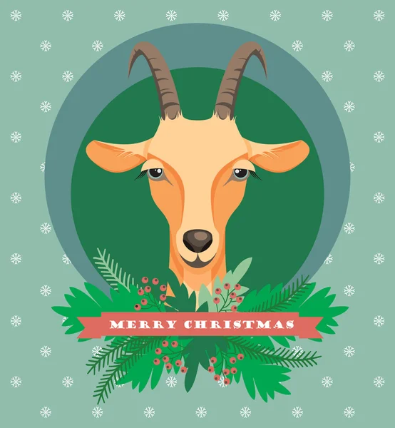 Vectorillustratie van geit, symbool van 2015. — Stockvector