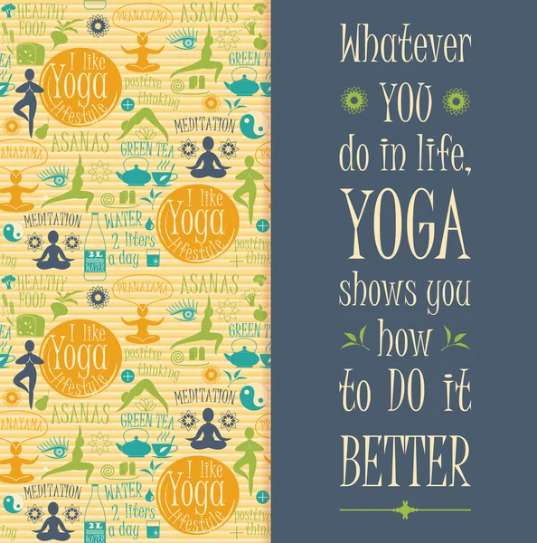 Yoga alıntı ile Yoga arka plan.
