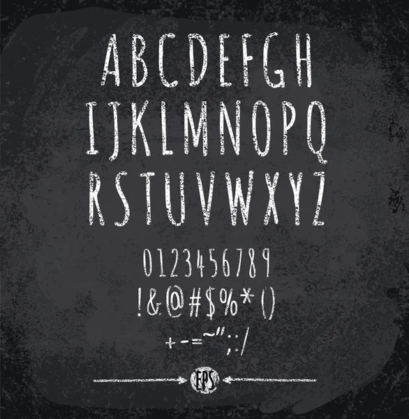 Vektör çizim chalked alfabesi — Stok Vektör
