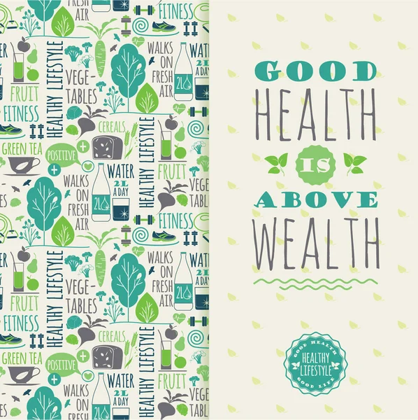 Sağlıklı yaşam vektör çizim.