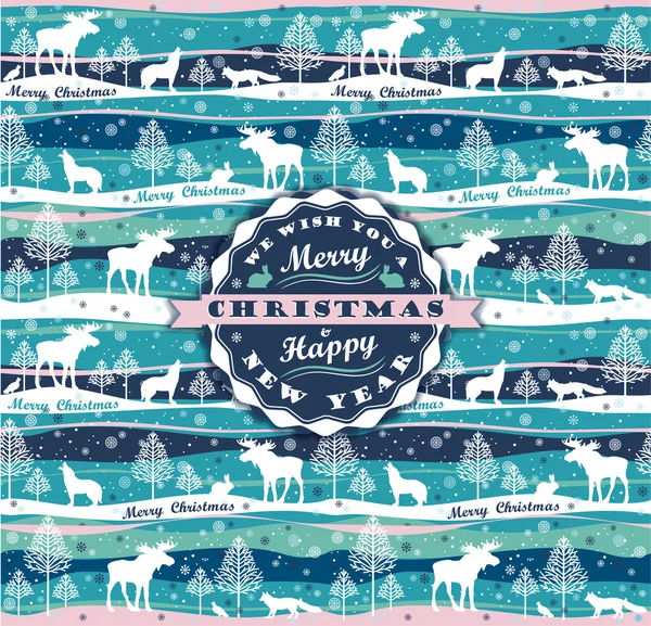 Merry Chrismas background with Typography. — Stock Vector