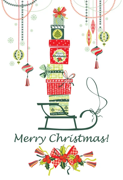 Carte de Noël et Nouvel An. — Image vectorielle