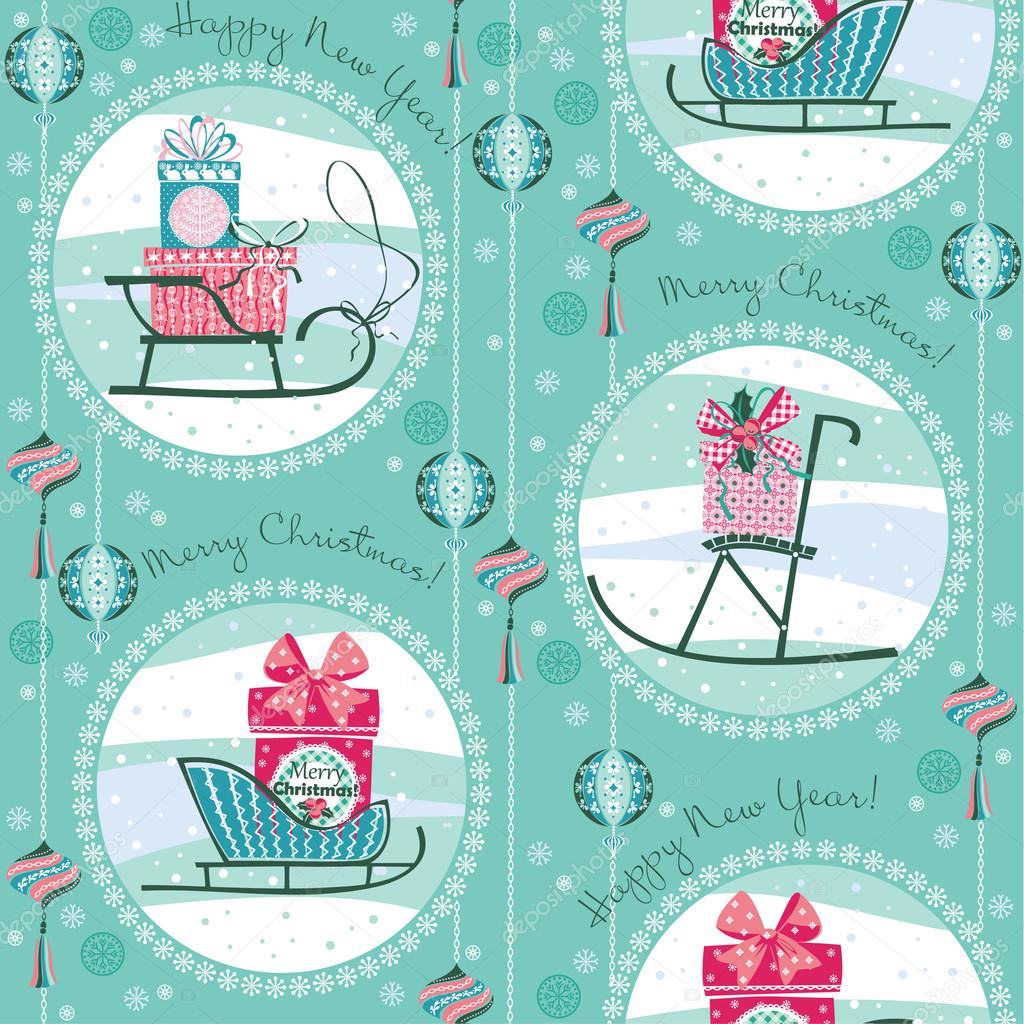 Vector illustration of Merry Christmas gifts.