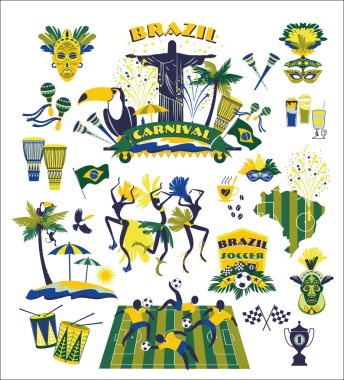 Brezilya Icons set