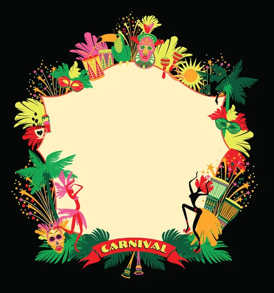 Carnaval Brasileiro. Vector fundo colorido . — Vetor de Stock