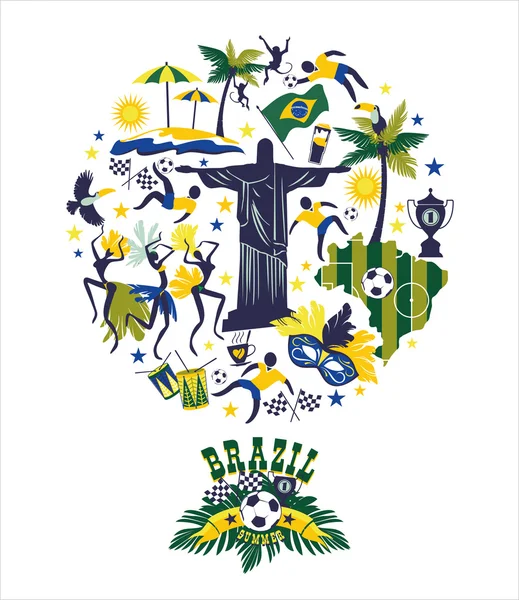 Brazil background — Stock Vector