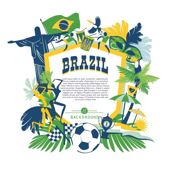 Brazil background — Stock Vector