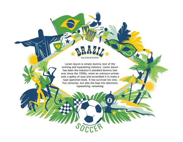 Brazil background — Stock Vector