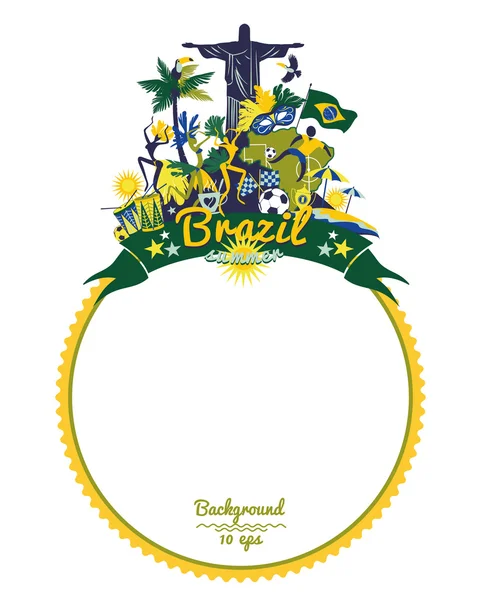 巴西背景 — 图库矢量图片