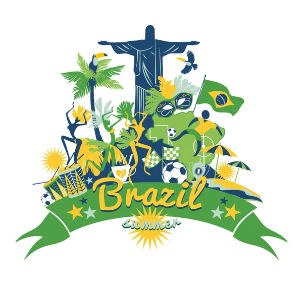 Brazil background — Stock Vector