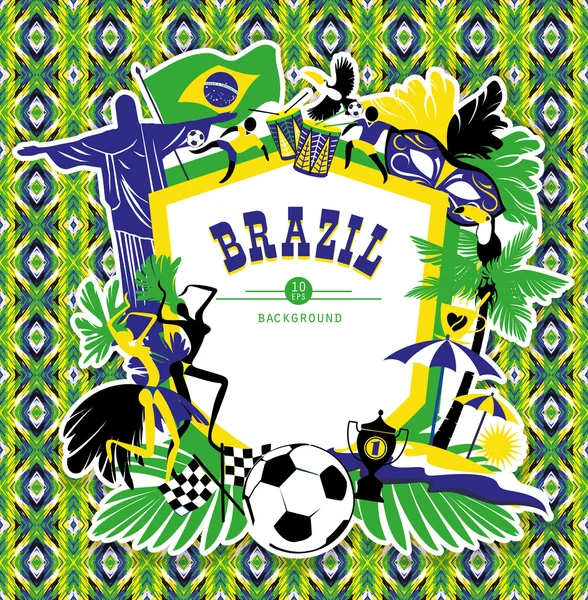 Brazil background — Stock Vector