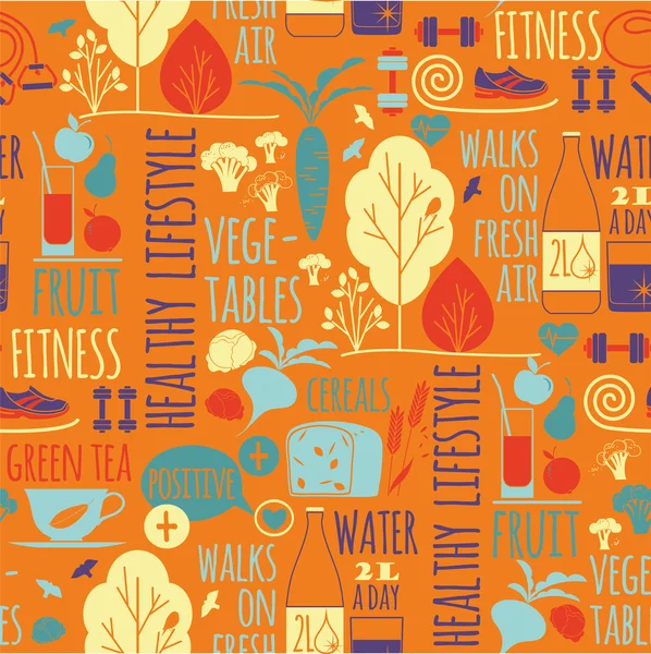 Healthy lifestyle Icons set — Stock Vector