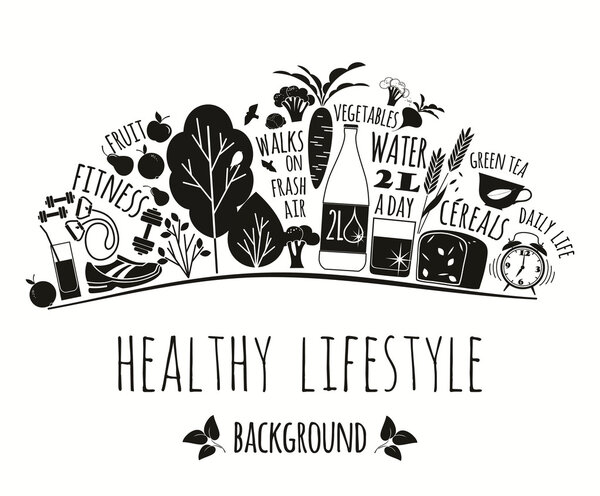 Healthy lifestyle background