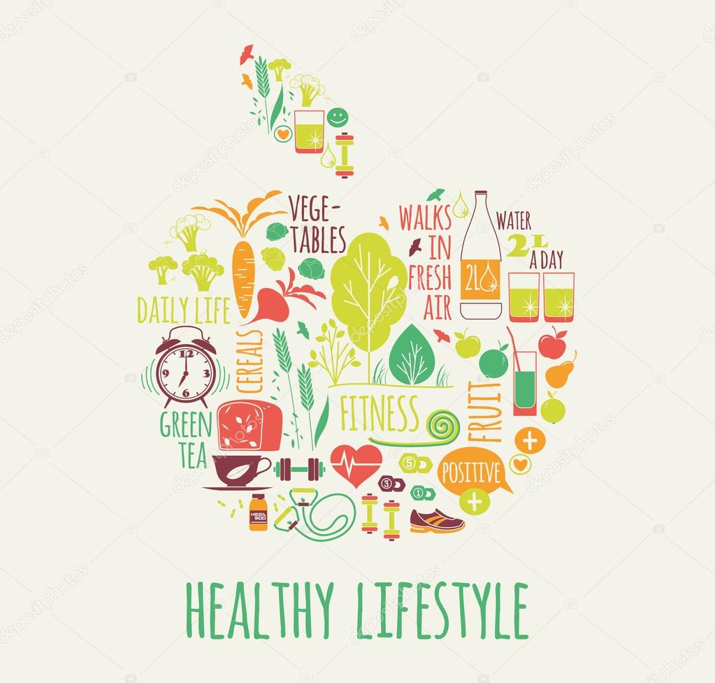 Healthy lifestyle background