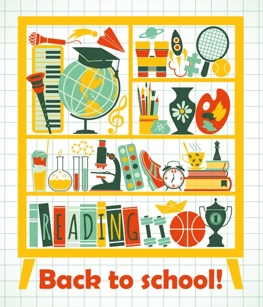 Back to school, illustration — Stock Vector