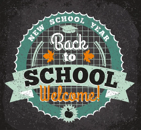 Back to school illustration — Stock Vector