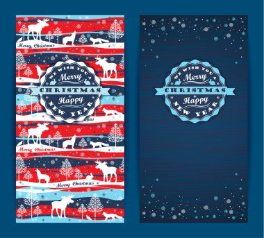 Tipografi ile neşeli Noel arka plan. Vektör çizim.