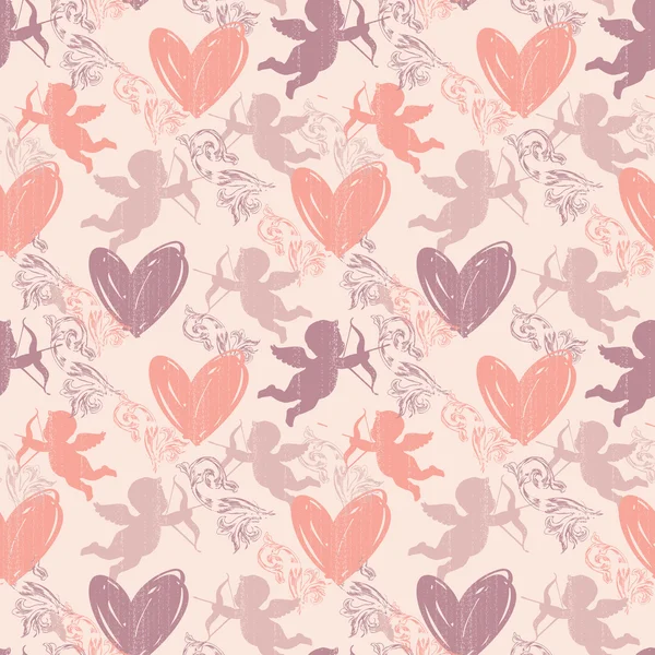 Happy Valentine's Day. Seamless pattern — Stock Vector