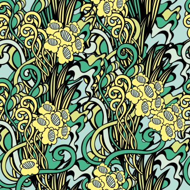 soyut çiçek deseni