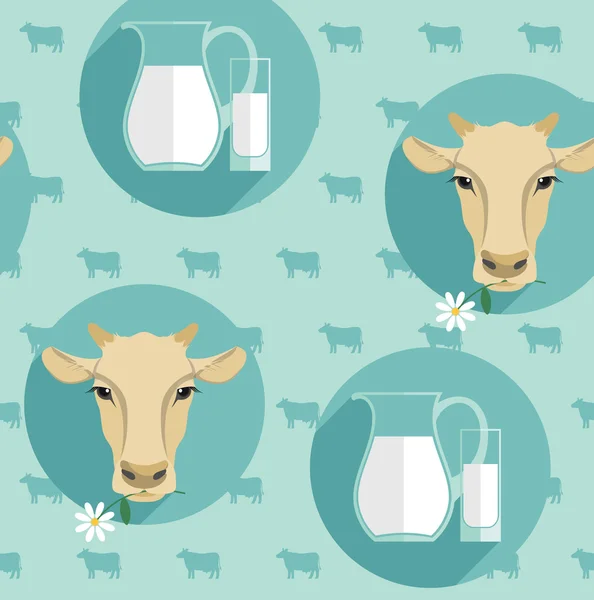 Vector moderno diseño plano ilustración perfecta de la leche . — Archivo Imágenes Vectoriales