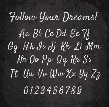 chalked alphabet design