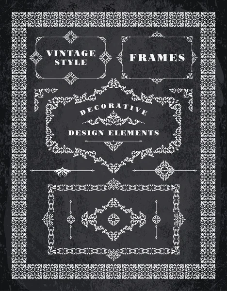 Vintage Badges, Frames, Labels and Borders — Stockový vektor