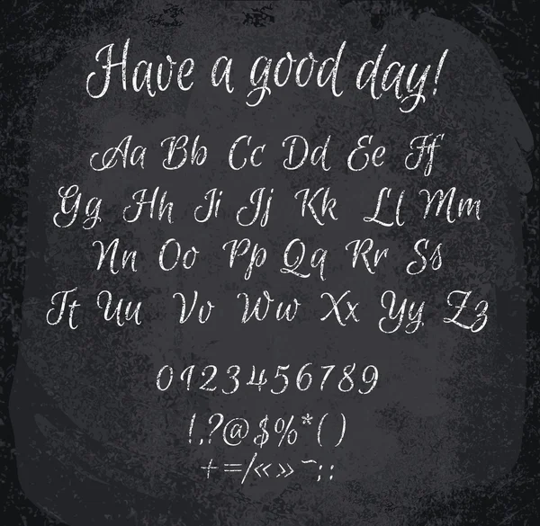 Chalked alphabet design — Stock Vector