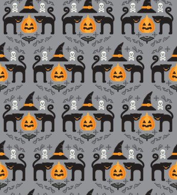 Cadılar Bayramı arka plan. Seamless modeli.