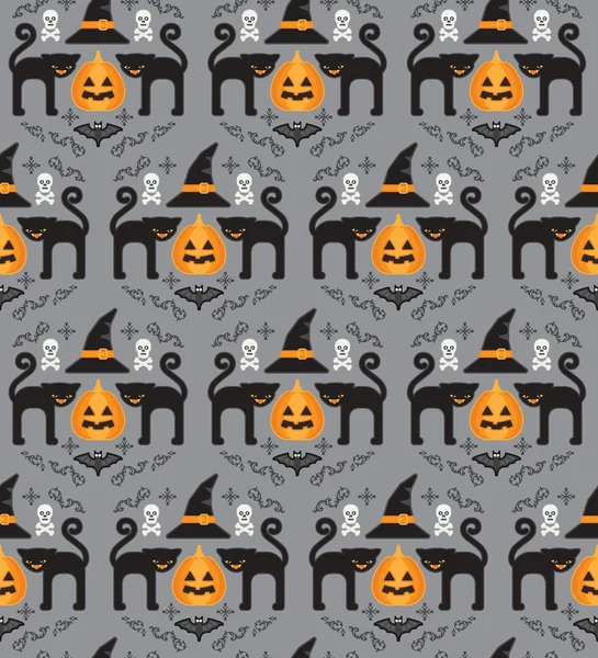 Halloween-Hintergrund. nahtloses Muster. — Stockvektor