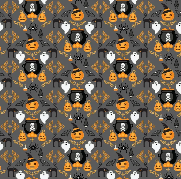 Halloween-Hintergrund. nahtloses Muster. — Stockvektor