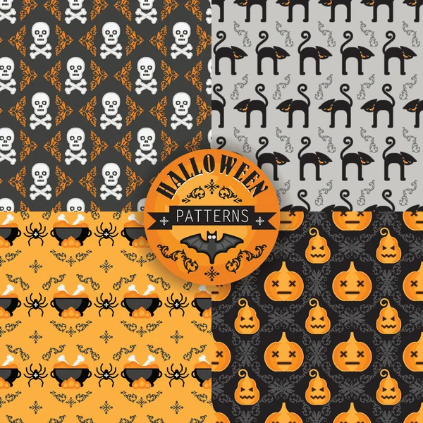 Halloween-Hintergrund. nahtloses Muster. — Stockvektor