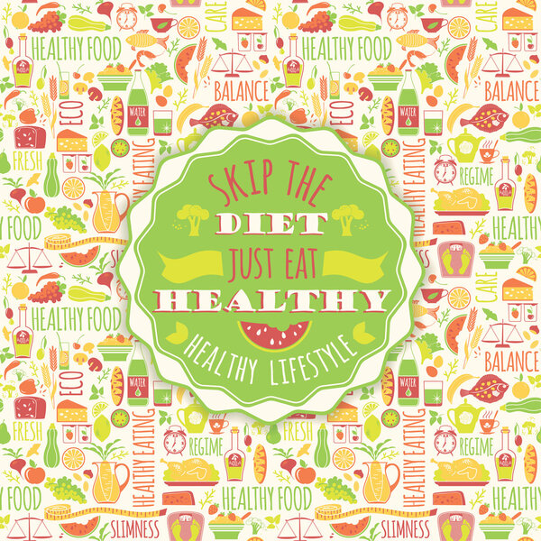 Здоровое питание с цитатой
.