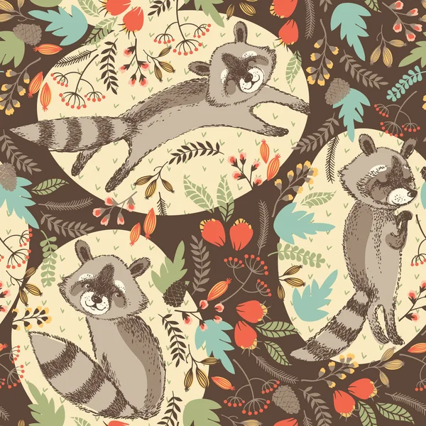 şirin Rakun vektör çizim.