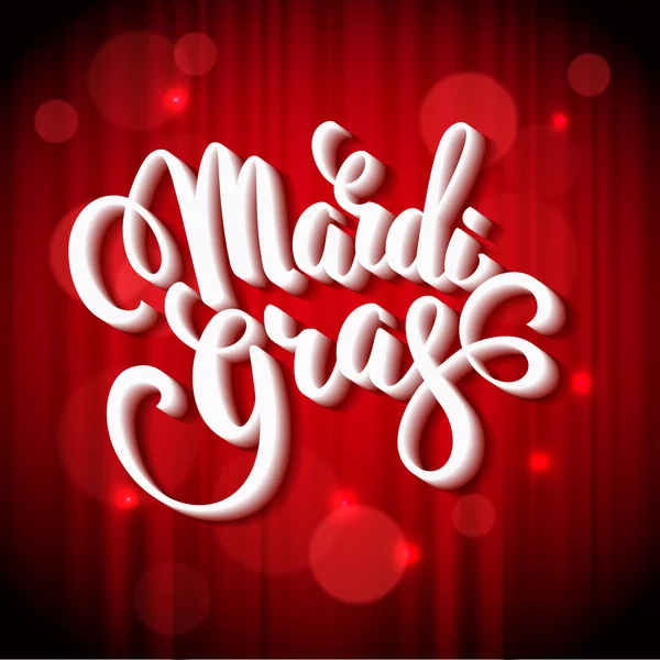 Mardi Gras. Diseño de letras . — Vector de stock