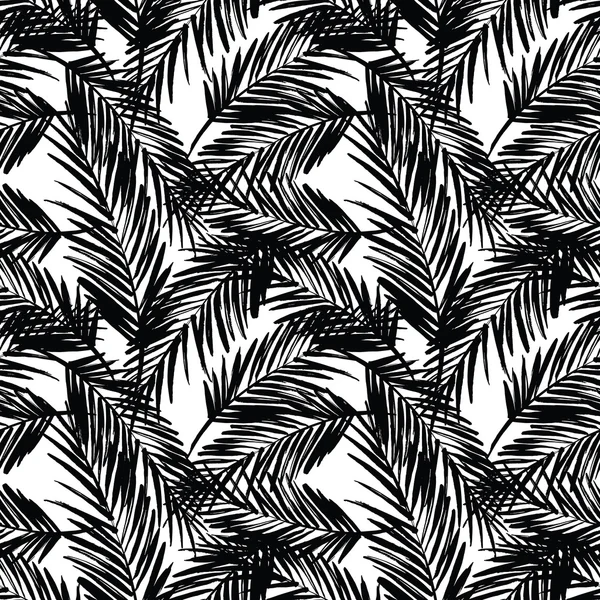 Palmiye yaprakları ile Seamless egzotik modeli