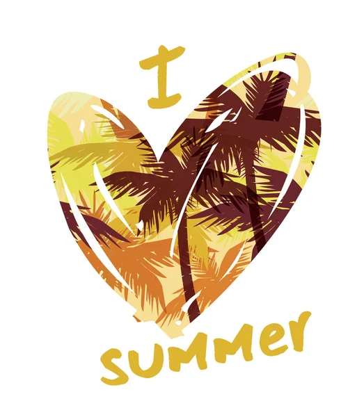 热带夏季打印 — 图库矢量图片