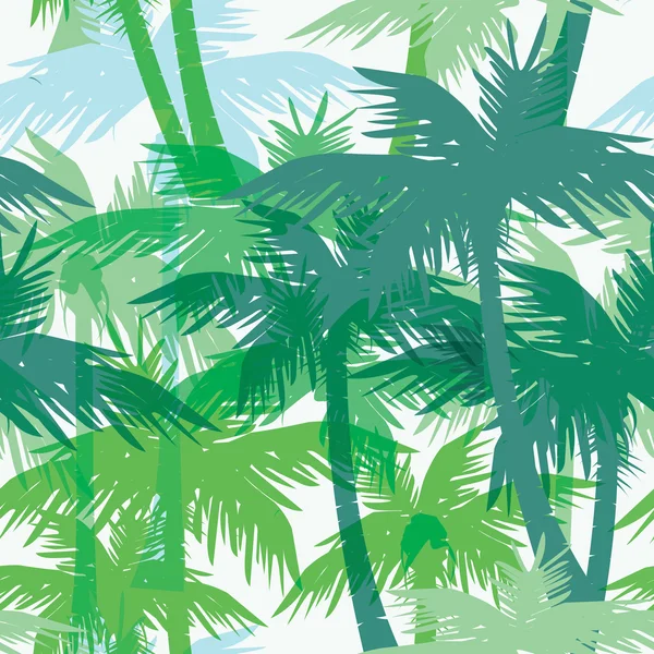 Tropické léto s dlaněmi — Stockový vektor