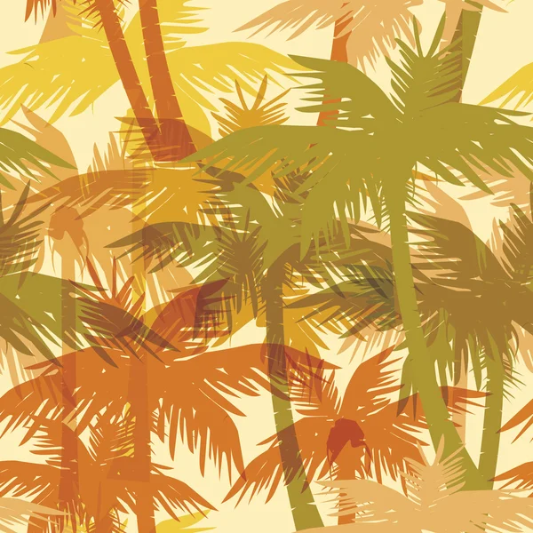 Impressão tropical de verão com palmeiras — Vetor de Stock