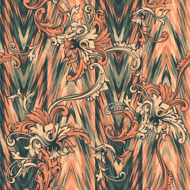 Eklektik kumaş seamless modeli.