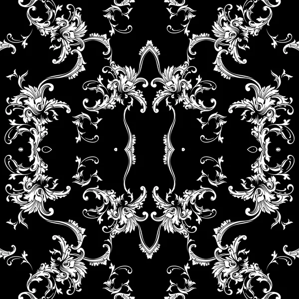 Motif floral baroque — Image vectorielle