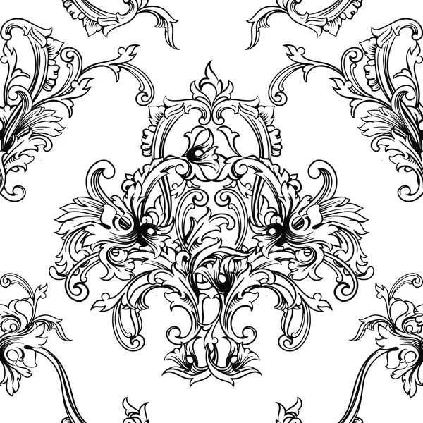 Barokke patroon achtergrond — Stockvector