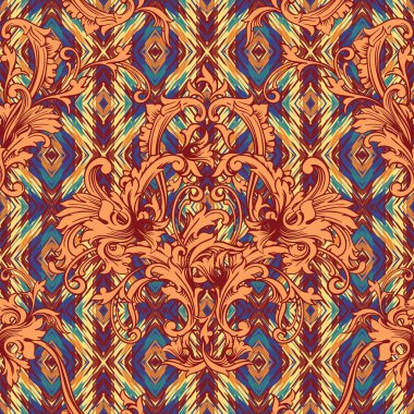 Eklektik kumaş seamless modeli.