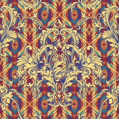 Eklektik kumaş seamless modeli.