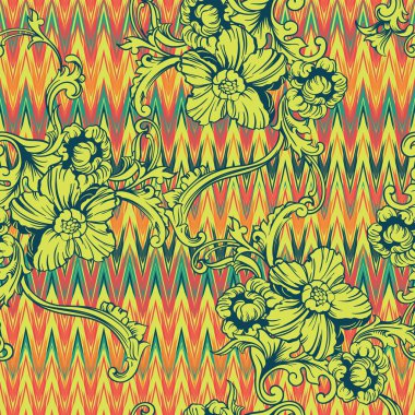 Eklektik kumaş seamless modeli.