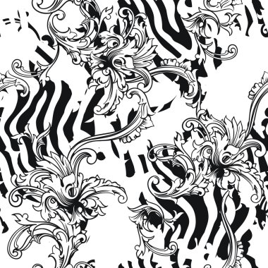 Eklektik kumaş seamless modeli.