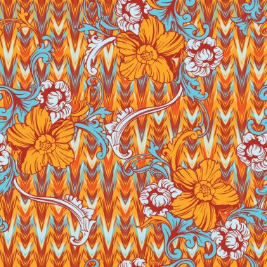 Eklektik kumaş seamless modeli.