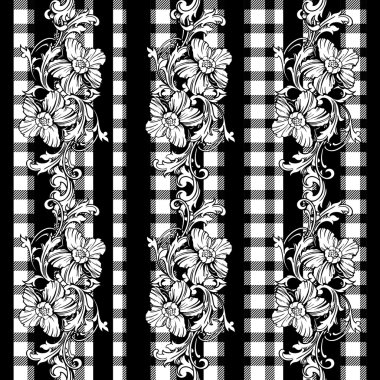 Eklektik kumaş ekose seamless modeli