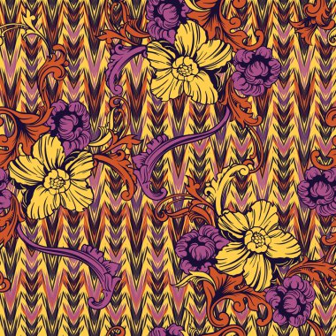 Eklektik kumaş seamless modeli.