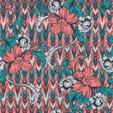 Eklektik kumaş seamless modeli.