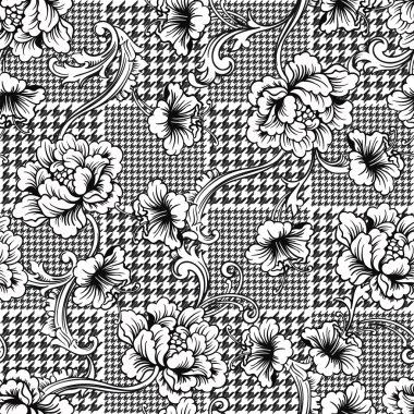 Eklektik kumaş ekose seamless modeli